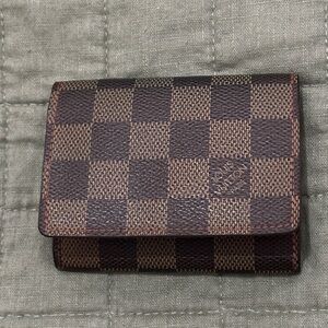 Pre owned Damier Ebene Business Card Holder